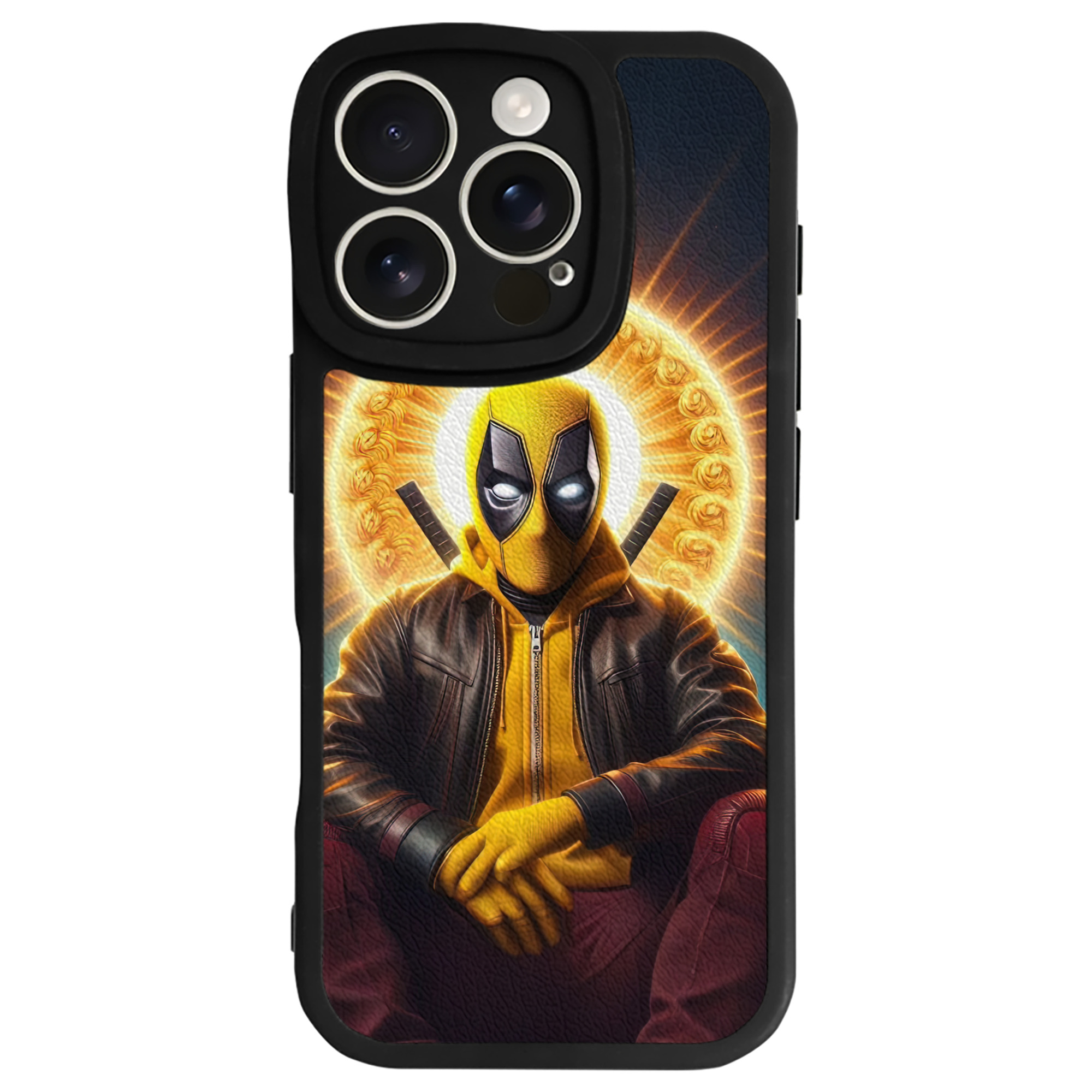 （画像用） Deadpool デッドプール 【iPhone 16シリーズ対応】シリコンスマホケース（レザー調） 材質：シリコン